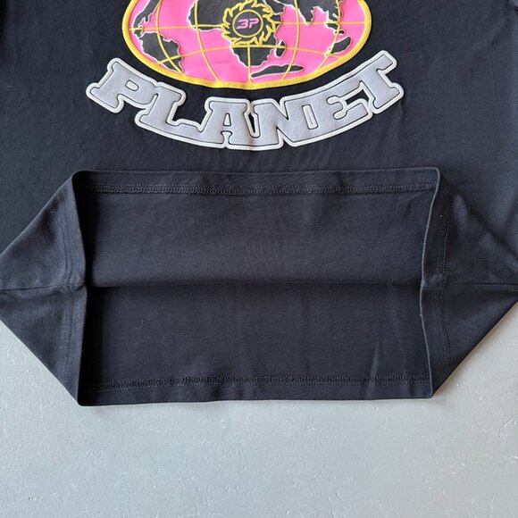 Broken Planet Grid T Shirt Midnight Black - Picture 3 of 6